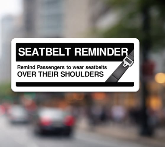 Australian seat belt safety sticker